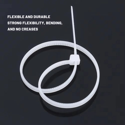 100Pcs Nylon Cable Ties Adjustable Self-locking Cord Ties Straps Fastening Loop Reusable Plastic Wire Ties For Home Office