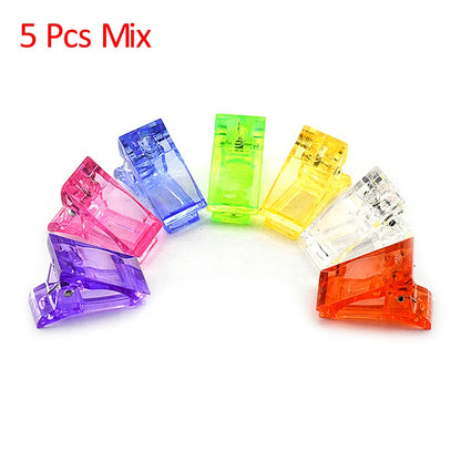Acrylic Nail Clip Transparent Gel Quick Building Nail Tips Clips Fingernail Extension UV Clamps Manicuring Art Builder Tools 