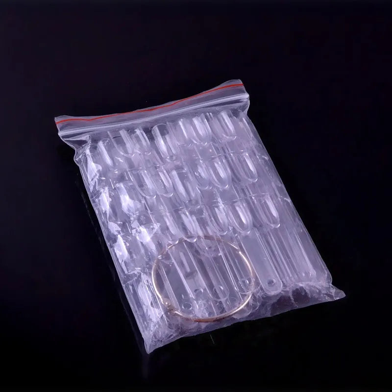 50pcs/set 150 Tips 3 Knots Nail Art Display Swatch Fan-Shaped Chart UV Gel Nail Polish Practice Color Card Palette Tool