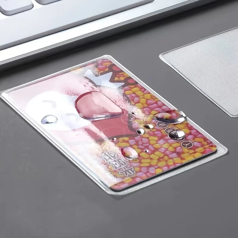 12PCS PVC Waterproof Transparent Card Holder Plastic Card id Holders Case To Protect Credit Cards Card Protector Cardholder B