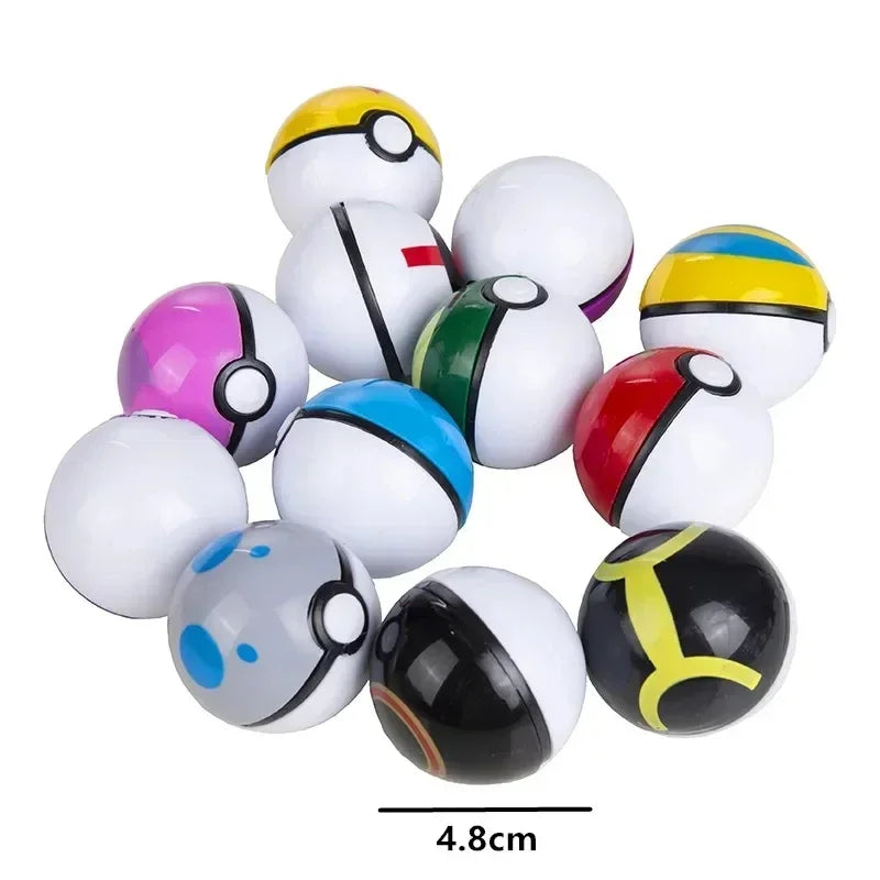 12Pcs Pokemon Figure Pokeball Toys Pikachu Charmander Anime Figure Kawaii Doll Collect Accessories Kids Birthday Gifts Orname