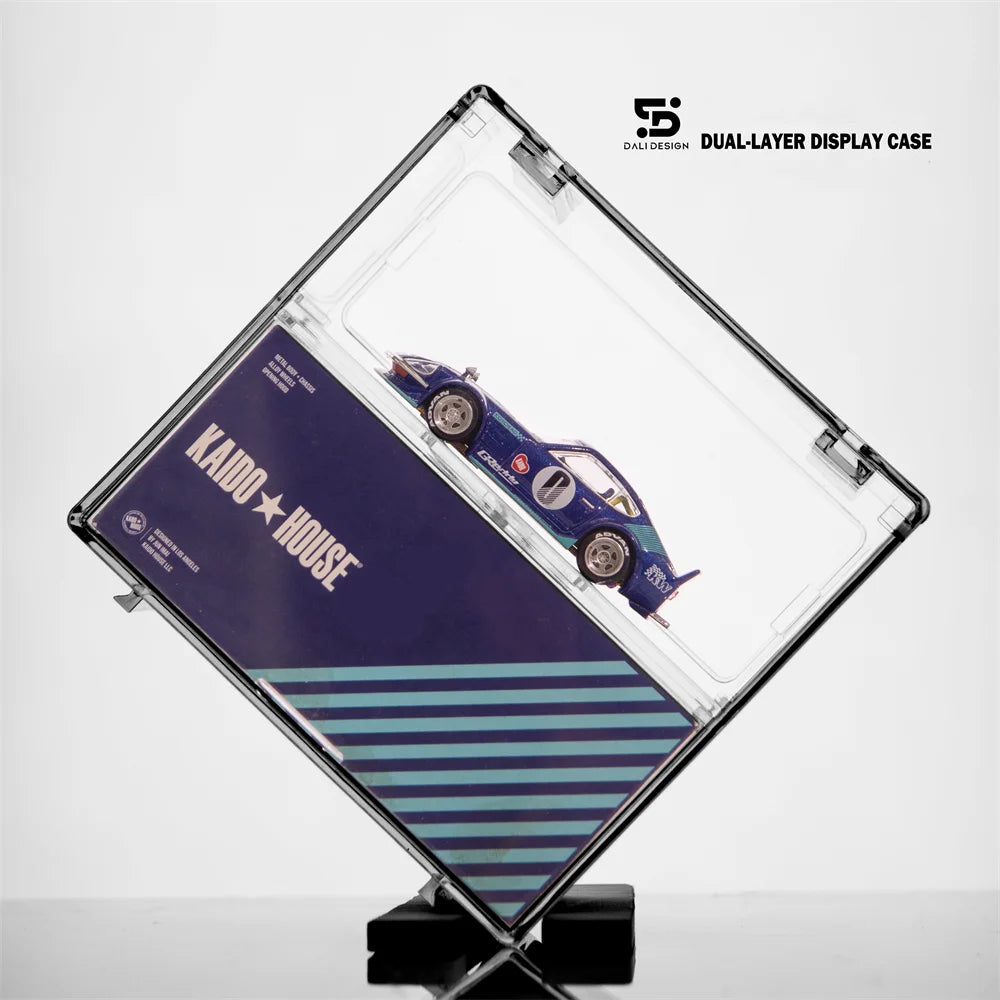 Premium 1/64 Dual-Layer Acrylic Model Car Display Case - Clear Protective Box for Diecast Car Collection, Gift Box (Without c