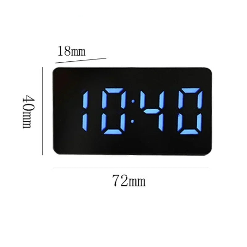 Multifunctional Mirror Table Clock Digital Alarm Snooze Display Time Night LED Light Desk Desktop Home Decor Gifts for Childr