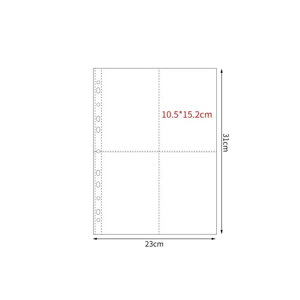 A4 Kpop Photocard Binder Sheets Multiple Pockets Sleeve PP Acid Free Photo Album Refill Pages Card Stamp Die Jewelry Storage