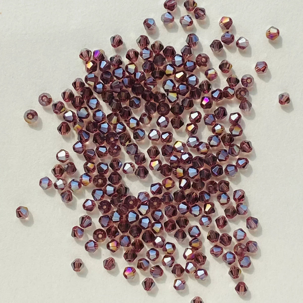 100PCS 4MM Shiny Faceted Austria Crystal Beads Bicone Beads Loose Spacer Beads for Jewelry Making DIY Bracelet Necklace Penda