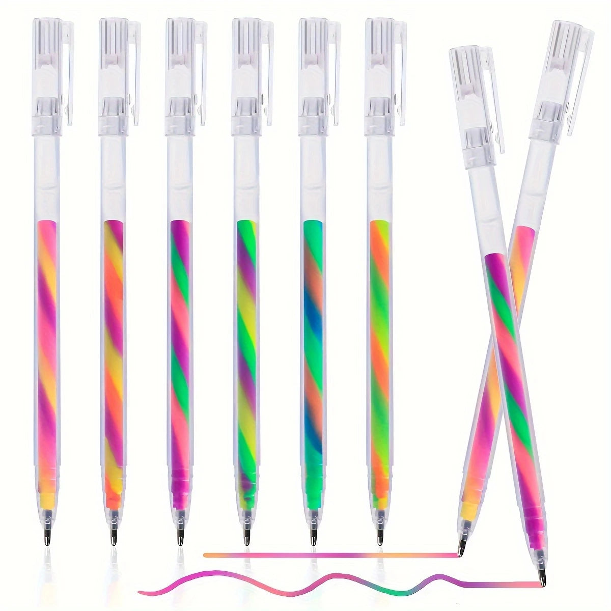 6pcs Glitter Gel Highlighter Pens Set - 1.2mm Vibrant Colors, Smooth Writing, Perfect for Journals, DIY Crafts, Greeting Card