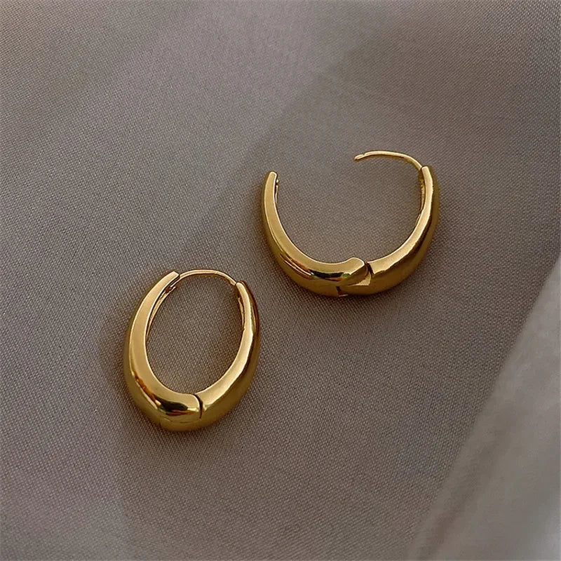 LATS 2024 Fashion Metal Drop Earrings for Woman Vintage Hoop Earring Trend Classic Party Wedding Pendant Jewelry Gift