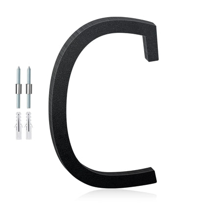 3-12inch Floating Aluminum House Numbers, Modern Metal House Address Numbers Letters, Aluminum Address Letters for Outside - 