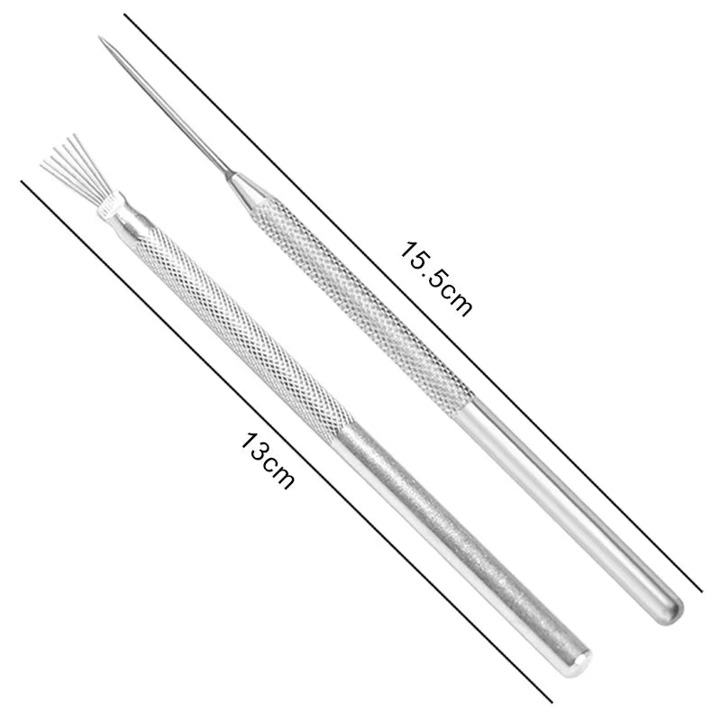 7 Pin Feather Wire Texture Ceramics Tools Polymer Clay Sculpting Modeling Tool DIY Pottery Brush Pottery Tools Cake Accessori