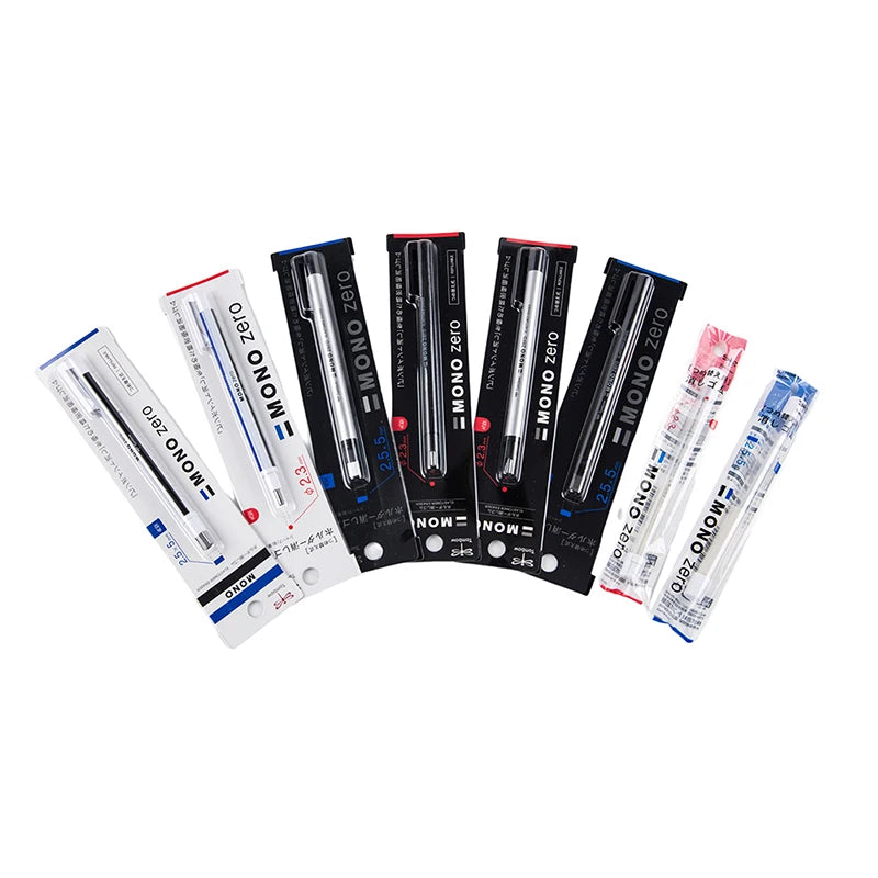 Tombow MONO Zero Mechanical Eraser Refillable Pen Shape Sketching Painting High Gloss Rubber Press Type School Stationery