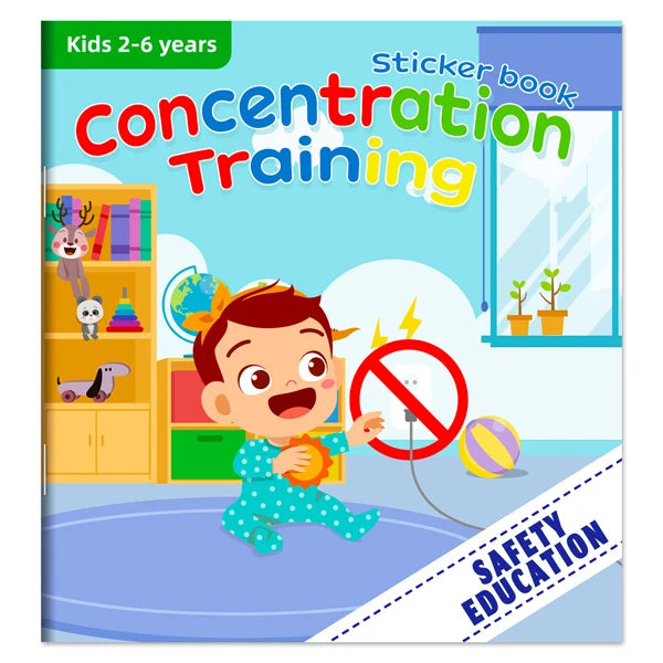 Montessori Toys Cartoon Sticker Books Focus on Potential Development Education Sticker Toys for Children 3-6Y - Safety Educat