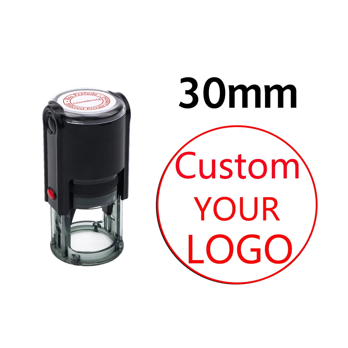 Custom Stamp Round Self Inking,Personalized Stamp 25/30/40/50mm Monogram LOGO Design Rubber Stampswith 4 Optional Ink Colors 