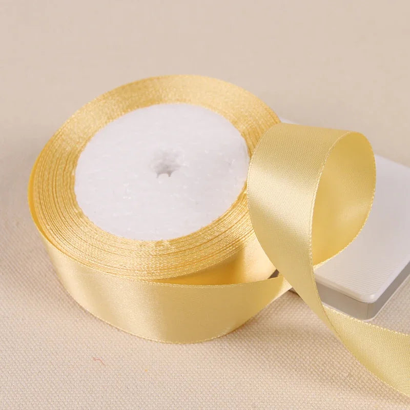 6/10/15/20/25/40/50mm Satin Ribbons DIY Artificial Crafts Wedding Party Supplies Handicraft Sewing Accessories Material 22met