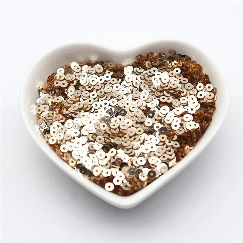 10g Solid Color Sequins Flat Round Pvc Clothing and Shoes Accessories DIY Hand-embroidered Flat Pieces 3mm 4mm 5mm 6mm