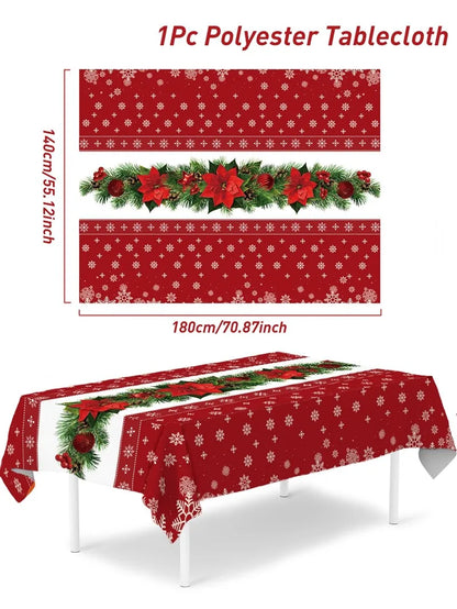 Disposable Christmas Tablecloth Merry Christmas Decors for Home 2024 Table Cover Xmas Ornament Navidad Natal New Year Gift 20