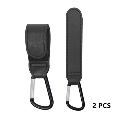 2pcs PU Leather Baby Bag Stroller Hook Pram Rotate 360 Degree Rotatable Cart Organizer Pram Hook Crochet Stroller Accessories