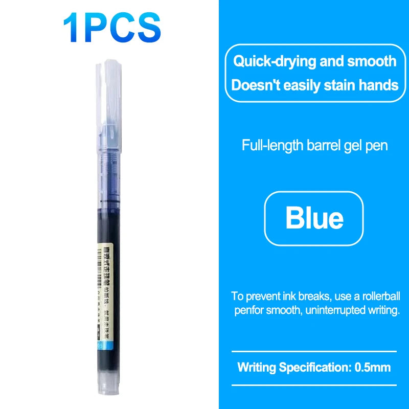 0.5mm Quick Drying Fine Point Liquid Ink Pens Smooth Writing Comfortable Grip Non-Smudge for Office School Supplies