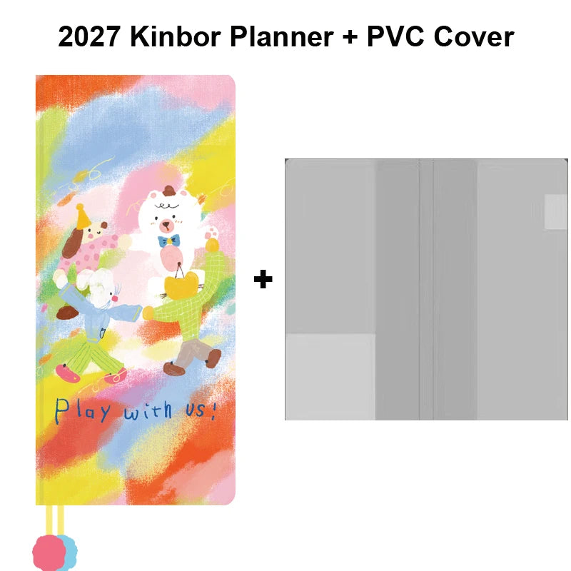 Kinbor 2027 Weekly Planner Pocket Size Notebook Week Plan Notepad Schedule Planning Book Punch Efficiency Manual Daily Writin