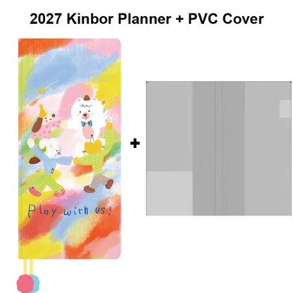 Kinbor 2027 Weekly Planner Pocket Size Notebook Week Plan Notepad Schedule Planning Book Punch Efficiency Manual Daily Writin