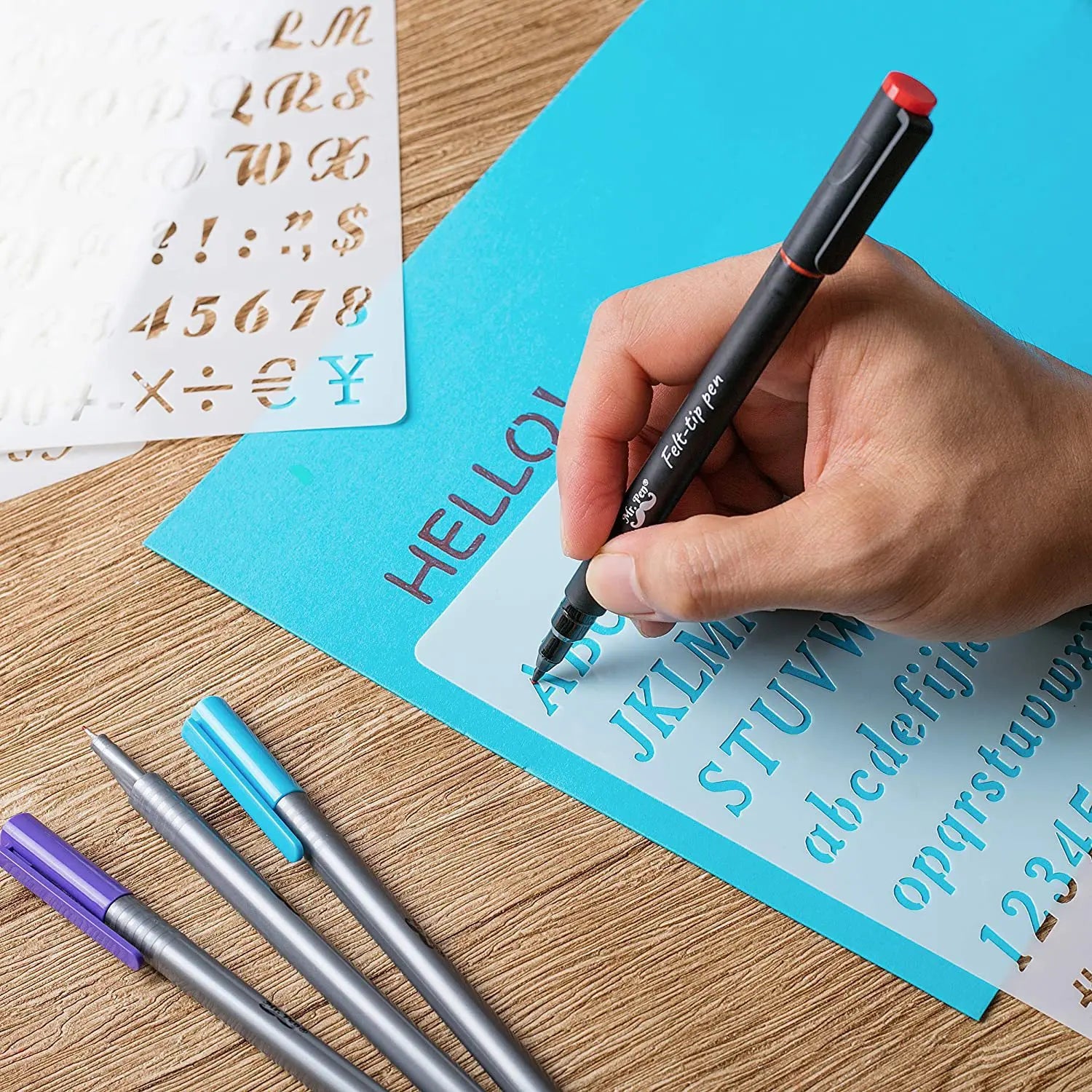 12 English Alphabet Templates, Suitable for Wooden Art Letter Painting, Reusable Template Crafts Drawing Templates, Suitable 
