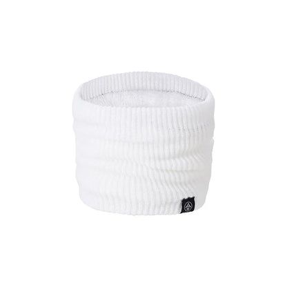 Unisex Winter Warm Scarf Thicken Fleece-Lined Knitted Neck Gaiter Outdoor Cycling Scarves Fashion Simple Solid Color Mask Sca