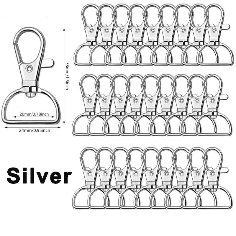 5/10/20PCS Swivel Clasps Lanyard Snap Hooks Key Chain Clip Hook Metal Lobster Claw Clasp for Keychain Sewing Jewelry DIY Craf