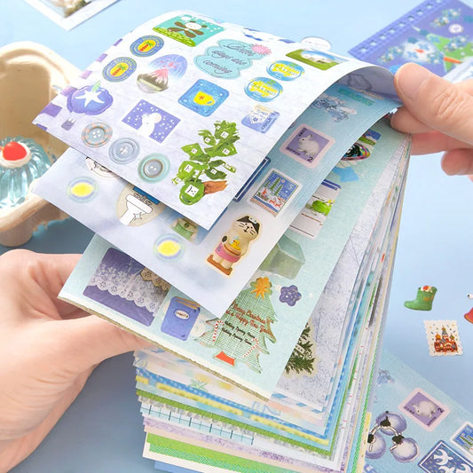 20sheets/lot Kawaii Japanese Wonderful Moments Series Die Cutting Coil Sticker Book DIY Scrapbook Stationery Decoration ﻿Kit