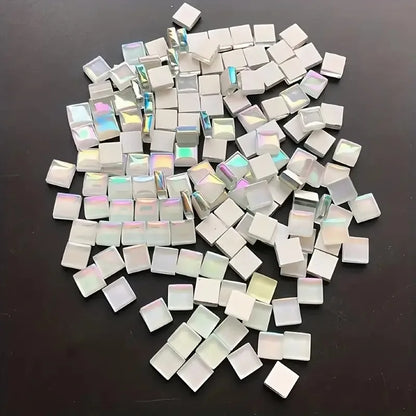 100pcs Colorful Metallic Gloss Mosaic DIY Material Particles Hand Painting Material Suitable for Creative Decoration Puzzle