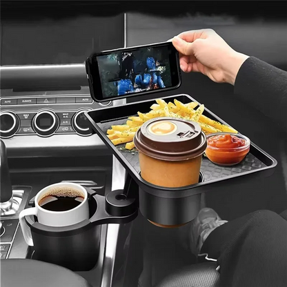 Universal Car Cup Holder Tray - 360 ° Rotating Adjustable Dual Cup Organizer - As Shown