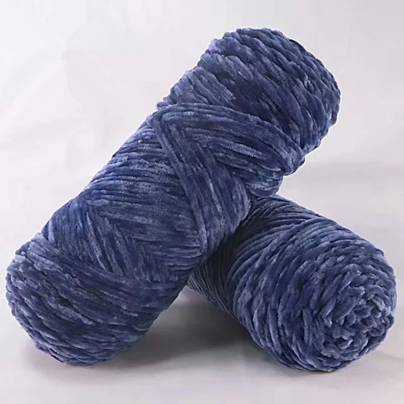 DIY 100% Polyester Velvet Yarn Amigurumi Accessories Dolphin Baby Plush Yarn Soft Chenille Yarn for Knitting 1 Skein 100g 130