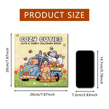 COZY CUTIES Cute & Comfy Coloring Book For Adults And Teens Kids Drawing Book Perfect Gift for Halloween Party and Birthday -