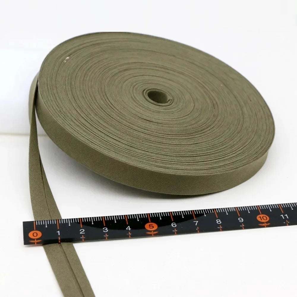 12mm(1/2") Narrow Ironed Single Folded Cotton Solid Color Bias Binding Tape Diy Ribbon Garment Quilt Craft Sewing Accessories