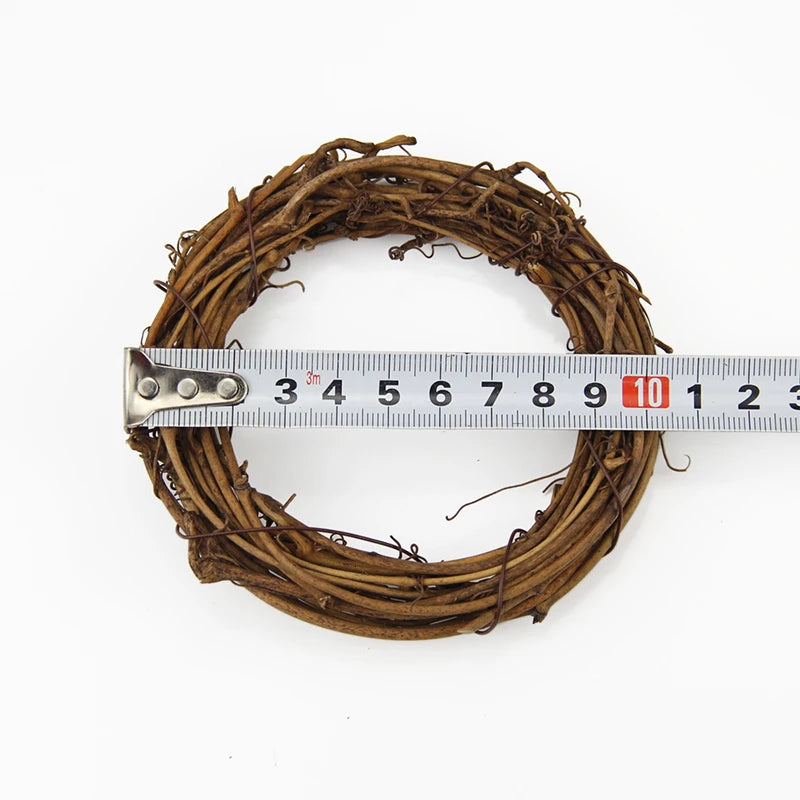 DIY Merry Christmas Decorations For Home Natural Rattan Wreath Garland Tree Craft Xmas Decor Accessories Spring Wedding New Y