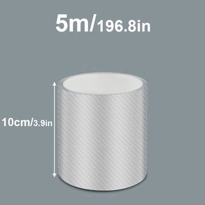 3/5/10M Transparent Carbon Fiber Car Threshold Portector Moulding Strip Trim Bumper Strip Clear Wear Surface Tapes DIY Film T