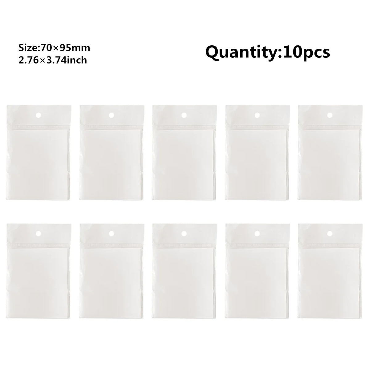 50 Sheets Transparent Sticky Note Pads Waterproof Self-Adhesive Memo Notepad School Office Supplies Stationery - 76x95-10pcs