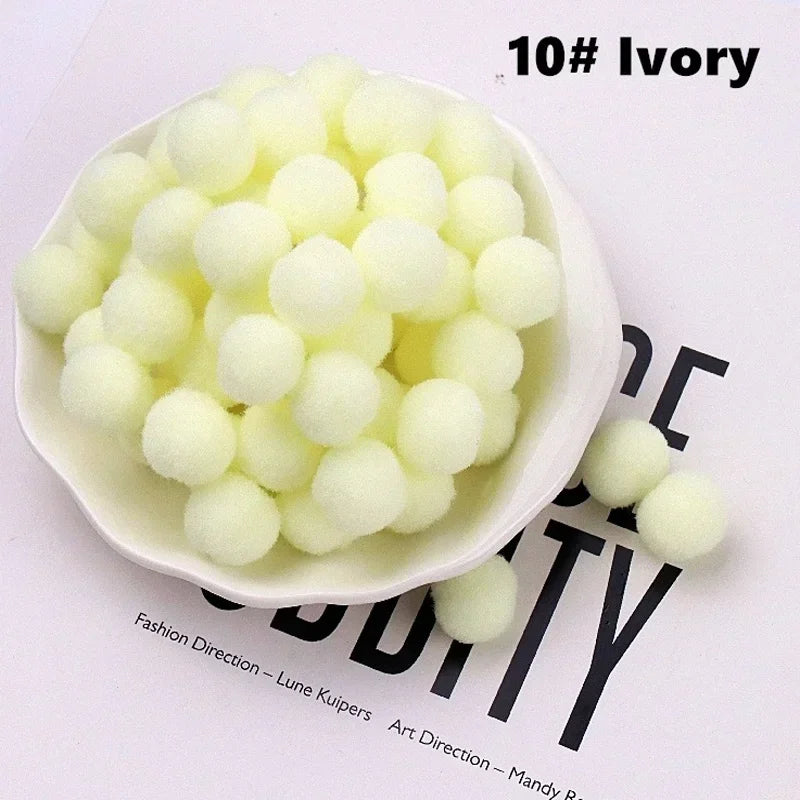 Mini Fluffy Soft Pom Poms Pompoms Ball,Handmade Craft Toys,Wedding Christmas Decor,DIY Sewing Supplies,8mm,10mm,15mm,20mm,30m
