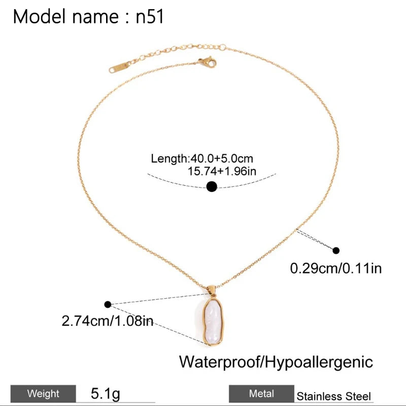 2026 Vintage Necklace On Neck Chain Women's Jewelry Accessories For Girls Clothing Aesthetic Gifts Fashion Pendant - gold n51