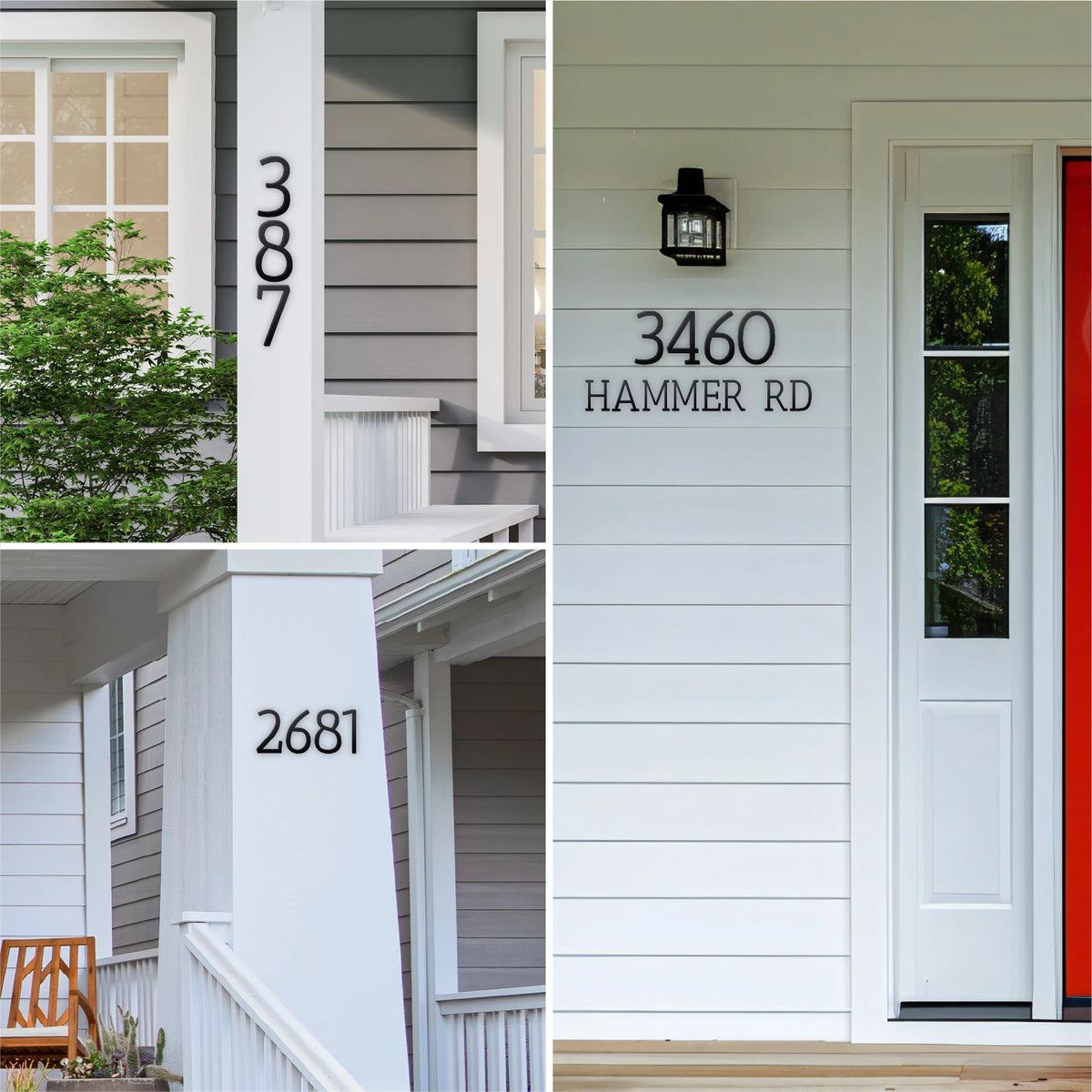 3-12inch Floating Aluminum House Numbers, Modern Metal House Address Numbers Letters, Aluminum Address Letters for Outside