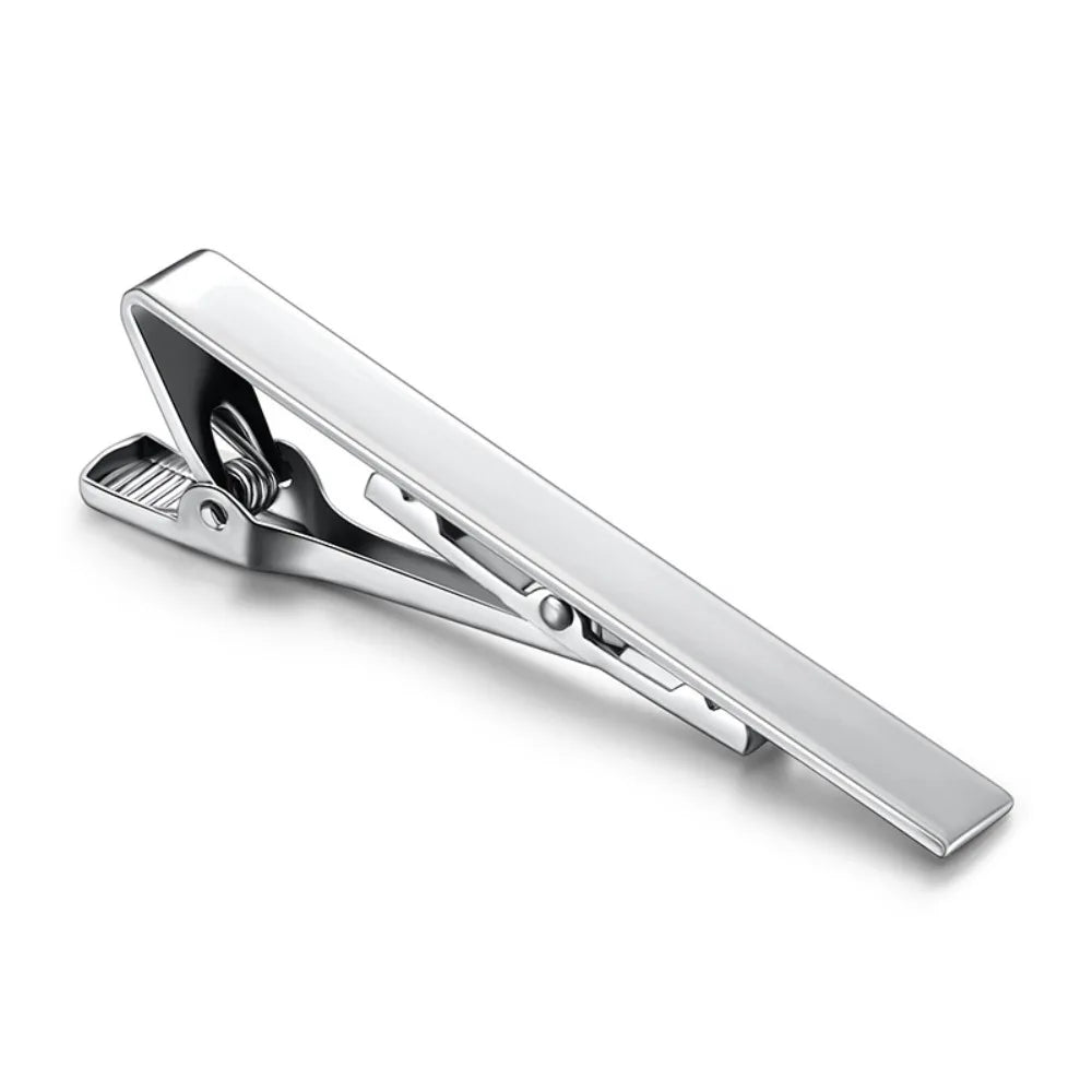 Elegant Classic Men's Tie Clip Lightweight Portable Tie Pin Metal Necktie Bar Dress Shirts Accessories for Wedding Ceremony