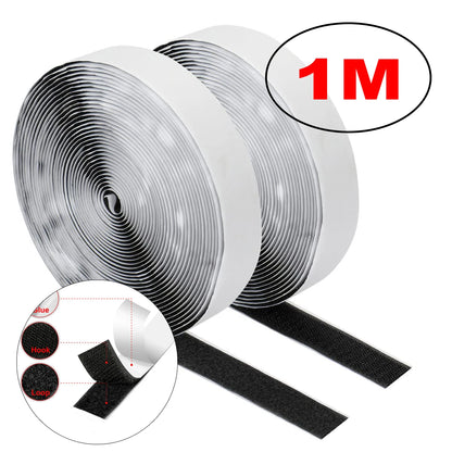 1-10M Self Adhesive Hook and Loop Tape Fastener House Diy Magic Tap Auto Double Sided Roll Strong Glue Home Strap Strips Doub
