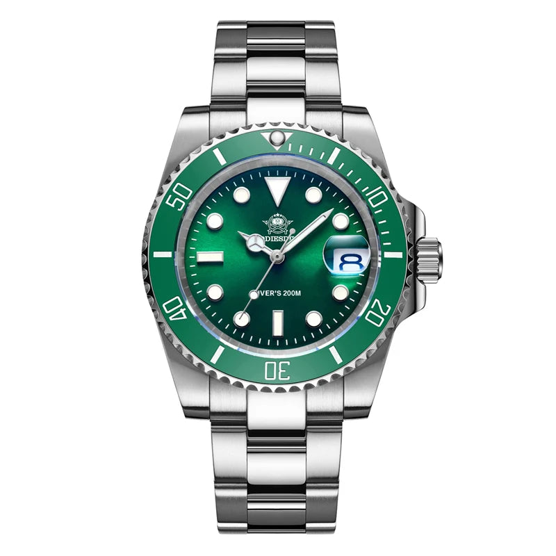 ADDIESDIVE Stainless Steel Watch Men's European and American Business Leisure Quartz Watch Waterproof Outdoor Sports Watch - 