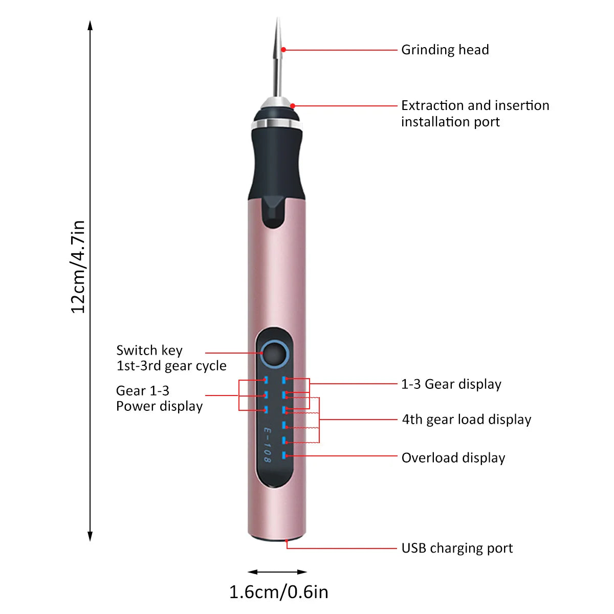 Engraving Machines Mini Electric Engraver Etching Pen Cordless Rotary Tool for Jewelry Glass Wood Ceramic Metal Plastic