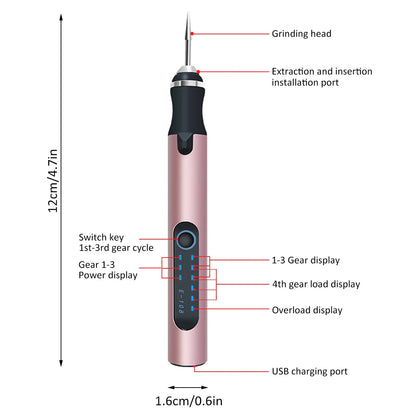 Engraving Machines Mini Electric Engraver Etching Pen Cordless Rotary Tool for Jewelry Glass Wood Ceramic Metal Plastic