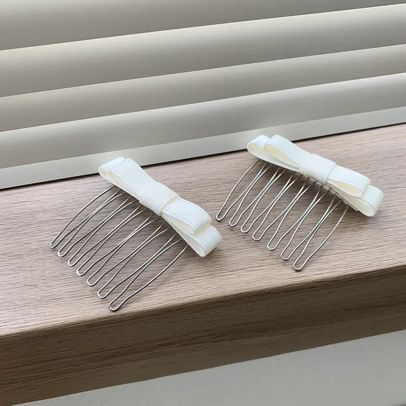 Black Bow Hair Combs Blank Base Gold Hair Claws Hairpins for Jewelry Making DIY Wedding Hair Components Styling Accessories P