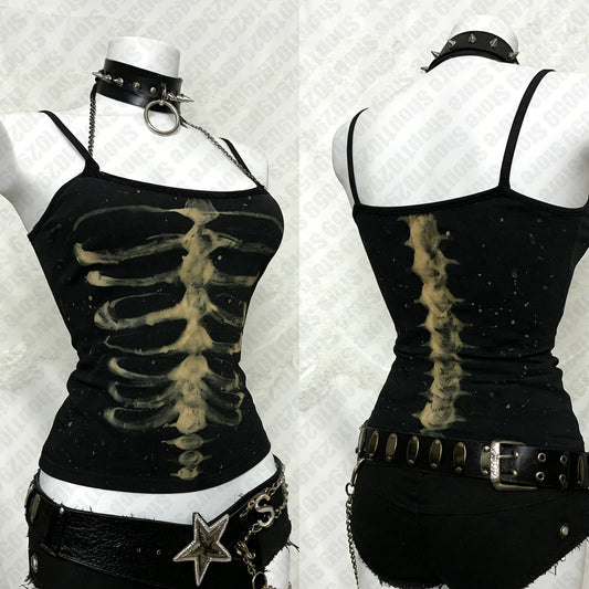 Gothic Clothes Women Tops Y2k Vintage Top Woman Clothing Harajuku Cute Tops With Suspenders Tanks & Camis Trashy Y2k 2000s Em
