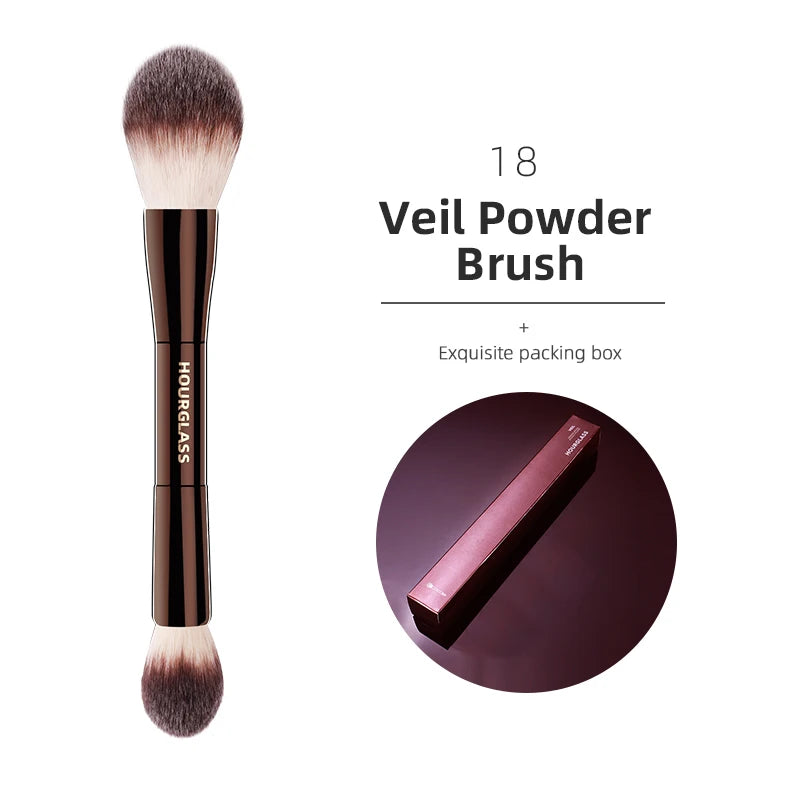 Hourglass Makeup Brushes Powder Foundation Concealer Blusher Bronzer Eye Shadow Eyebrow Eyeliner Sculpting Brush - 18