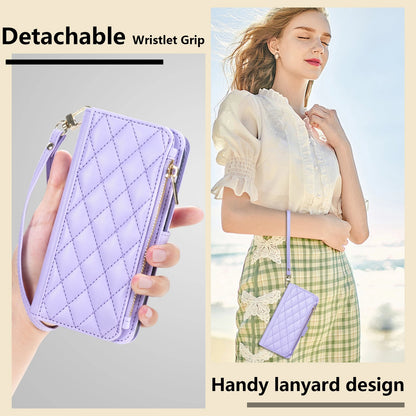 Wallet Small Fragrance Zipper Cardslot Magnetic Flip Leather Case For Samsung Galaxy A07 A15 A16 A17 A34 A35 A36 A53 A54 A55 