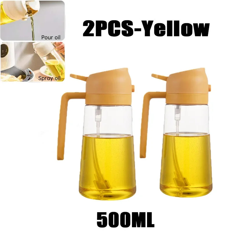 2in1 Kitchen Spray Oil Dispenser Oil Sprayer Polisher Or Only Brush Spray for Air Fryer Salad Grilling Roasting Cooking Kitch