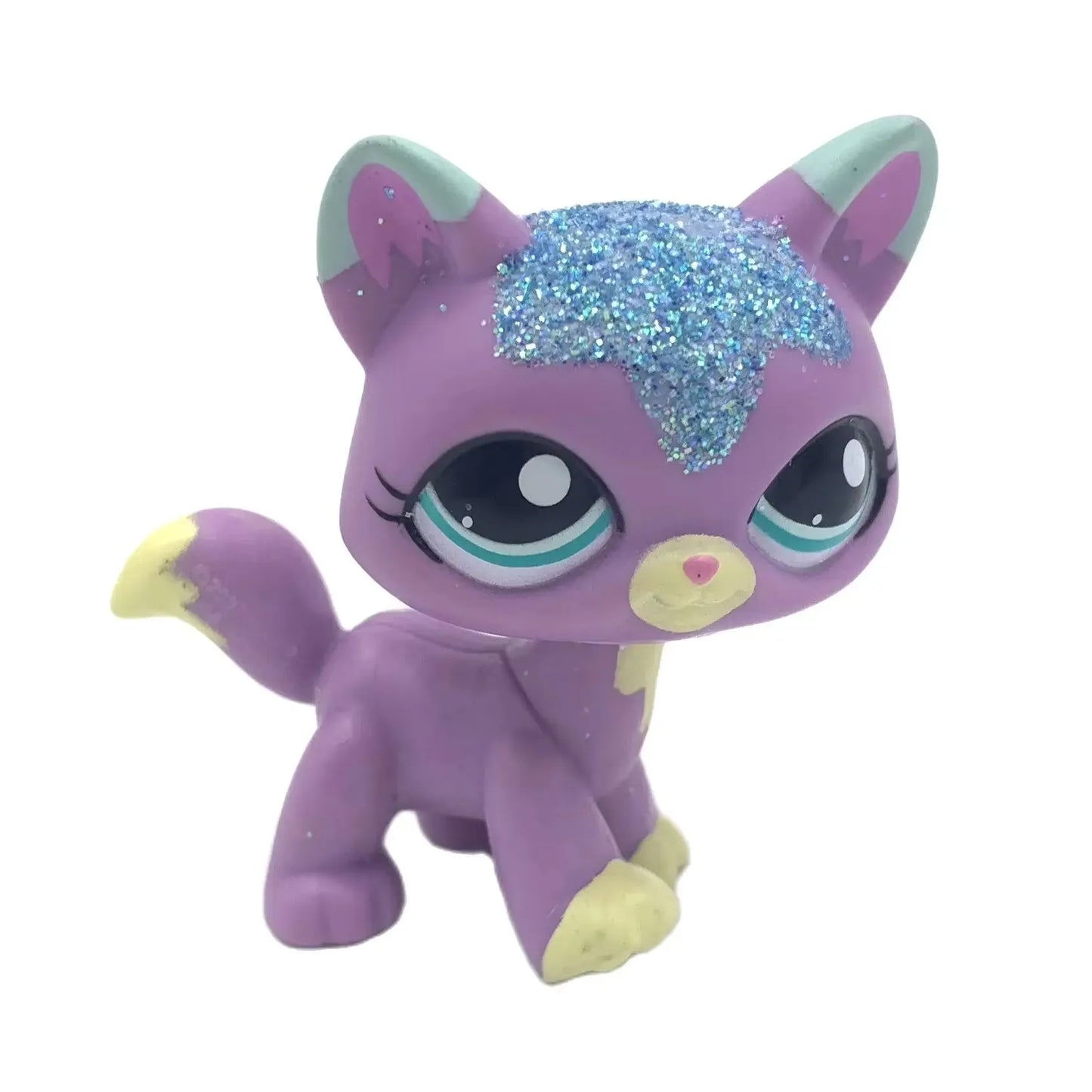 Rare Pet Shop LPS Toy Stands Short Hair Cat Original Kitten Husky Puppy Dog Fox Cute Animal Old Bobble Head Toy