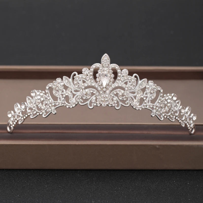 Bridal Baroque Rhinestones Crystal Tiaras Wedding Crown Hair Jewelry for Women Party Crowns Bride Accessory
